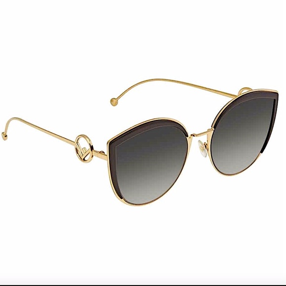 Fendi Women\'s FF0290/S 807/9O Black/Gold Cat Eye Sunglasses 58mm main image 9